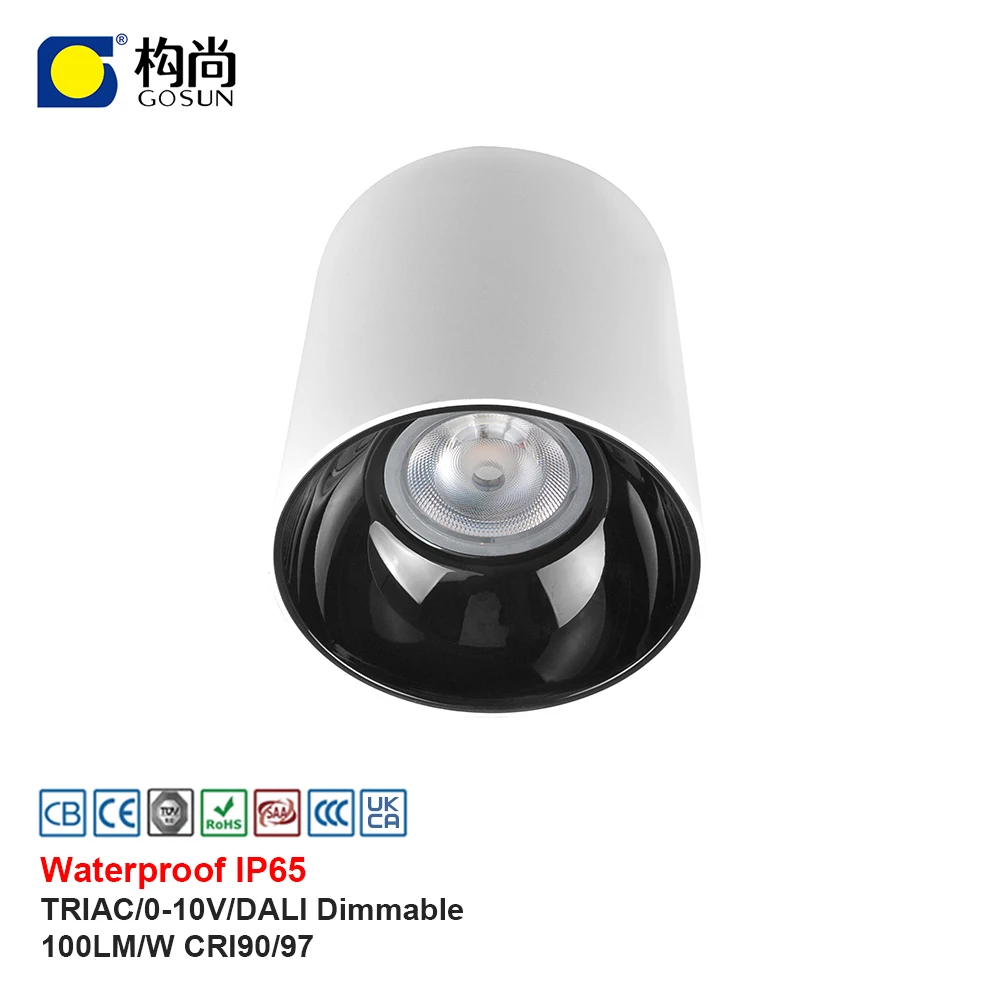 0/1-10v dimmable modern lights 3000-3400lm 42w cob led surface mounted downlight for hotel store home