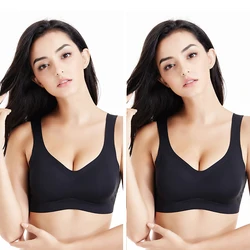 Woman sostenes sin costura one piece bra reggiseno senza cuciture traceless soutien-gorge sans armatures ice silk wirefree bra