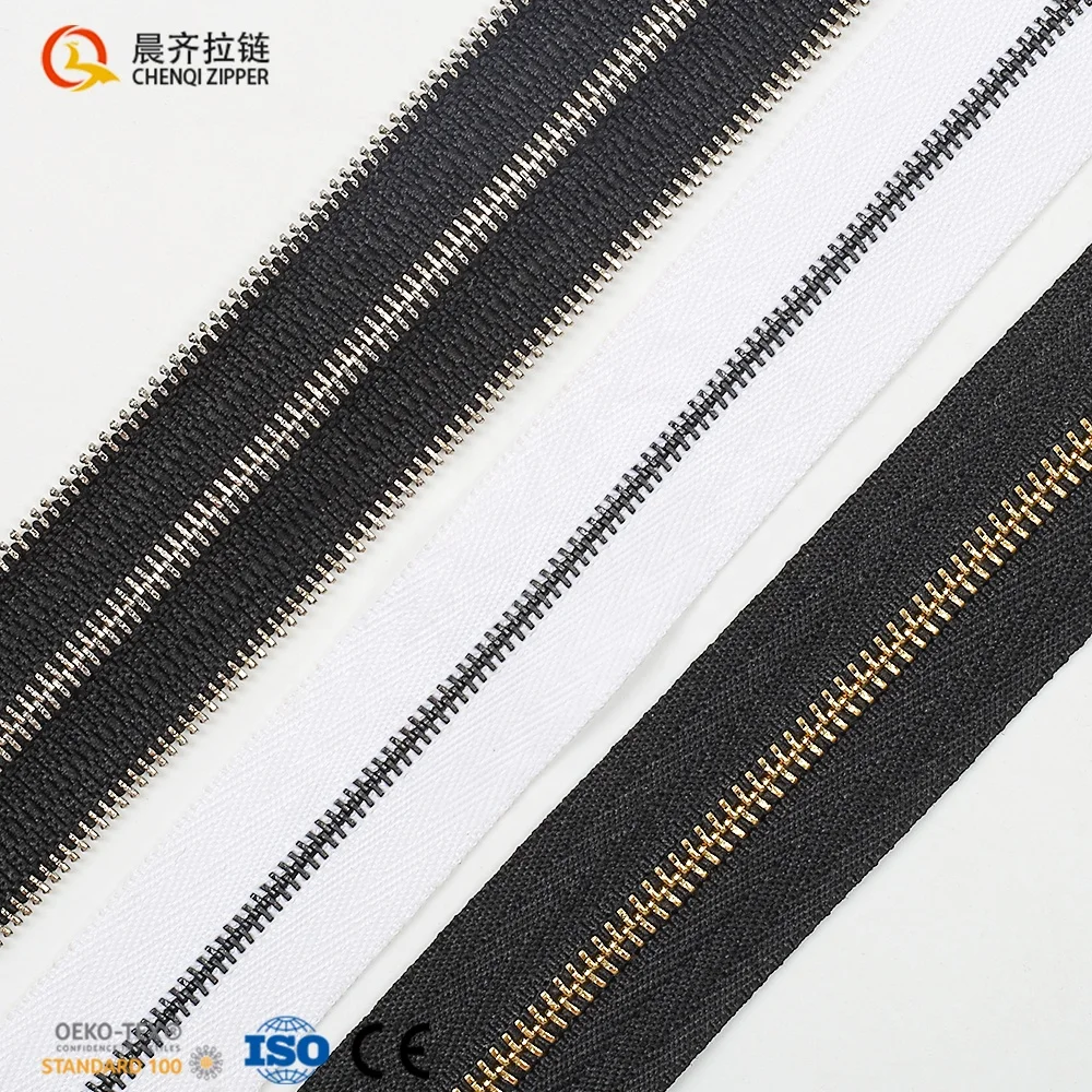 CHENQI Fashion Design Custom Make Smallest Size Multi-color Close-End 0# 1# 2# Metal Zipper For clothes Skirt