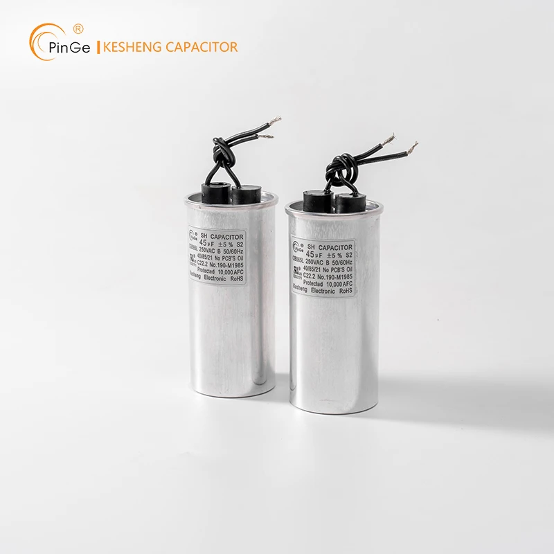 KS Pinge Air Conditioner Parts AC Motor Starting Capacitor CBB65 450V 25UF With Wires