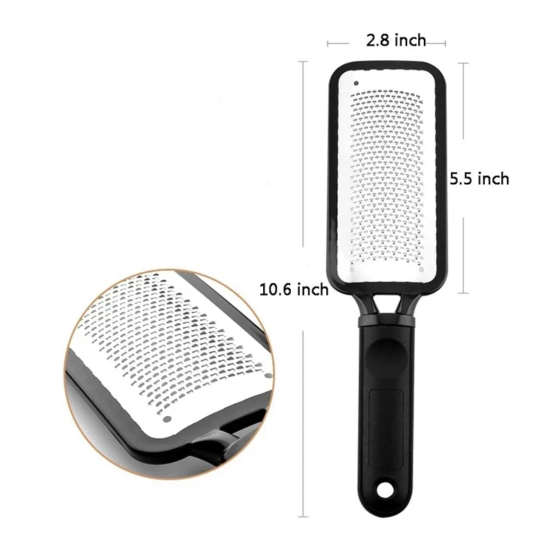 Professional Colossal Foot File Callus Remover Stainless Steel Spa Tool with Plastic NM Custom Logo Foot Care Tool