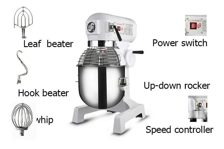 JAHWA Large batch best price food processing appliances 20l suitable for bakery B20 electric mixer