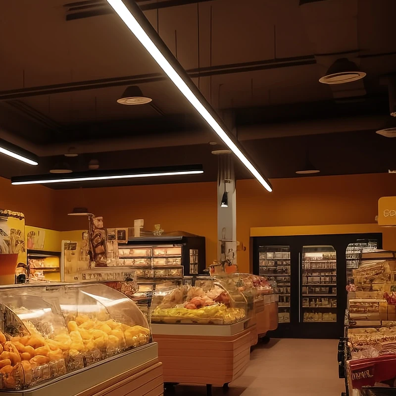 Toppo linkable designed Prismatic Symmetric Reflector style marco linear office lighting led lamp ceiling office Linear lights