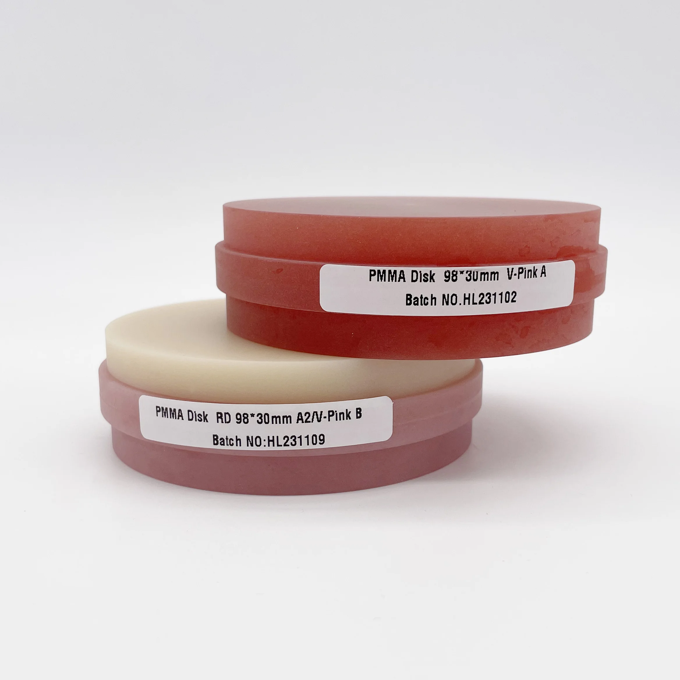 High Quality 98mm Dental CAD CAM PMMA Block Removable bi Disc Flexible Resin Milling Blank