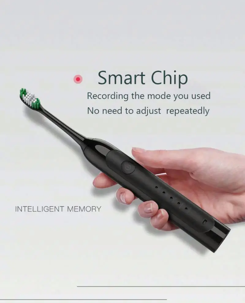 Kang Yu High Frequency Sound Wave Vibration Electric Toothbrush,Led Invisible Light Wireless Charging Ultra-Thin Adult