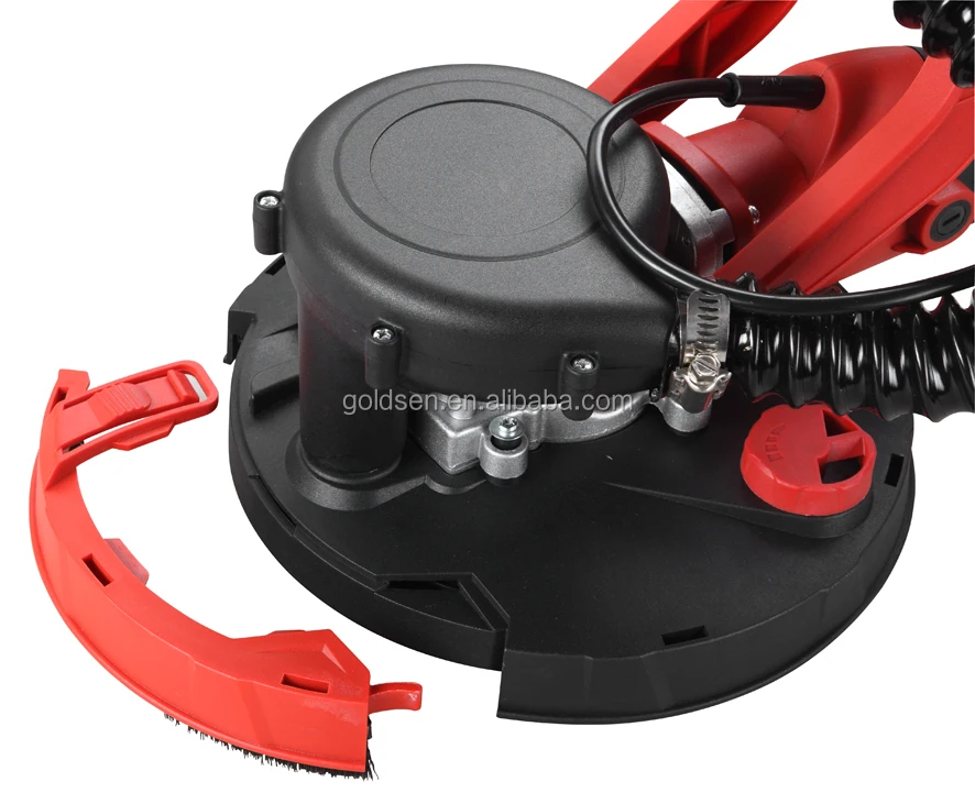 225mm 9 inch 750w Industrial Wall Sanding Machine Electric Power Hand Pole Hard Sponge Plate Drywall Sander With Vacuum