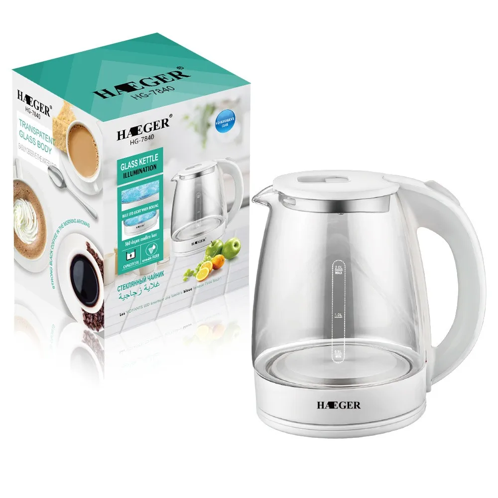 fast Heating water Tea Coffee maker glass electric kettle