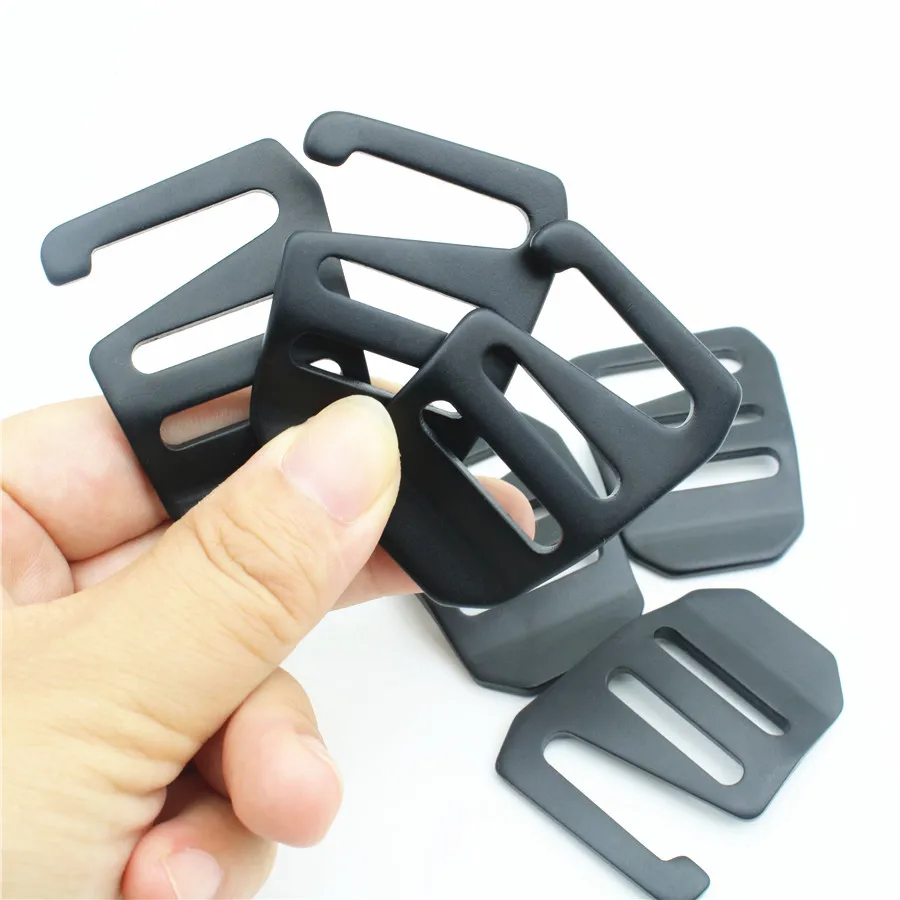 Customized Anodized Black Aluminum Curved 25MM Webbing Strap G Hook Ladder Slider Adjustable Metal G Buckle For Bag