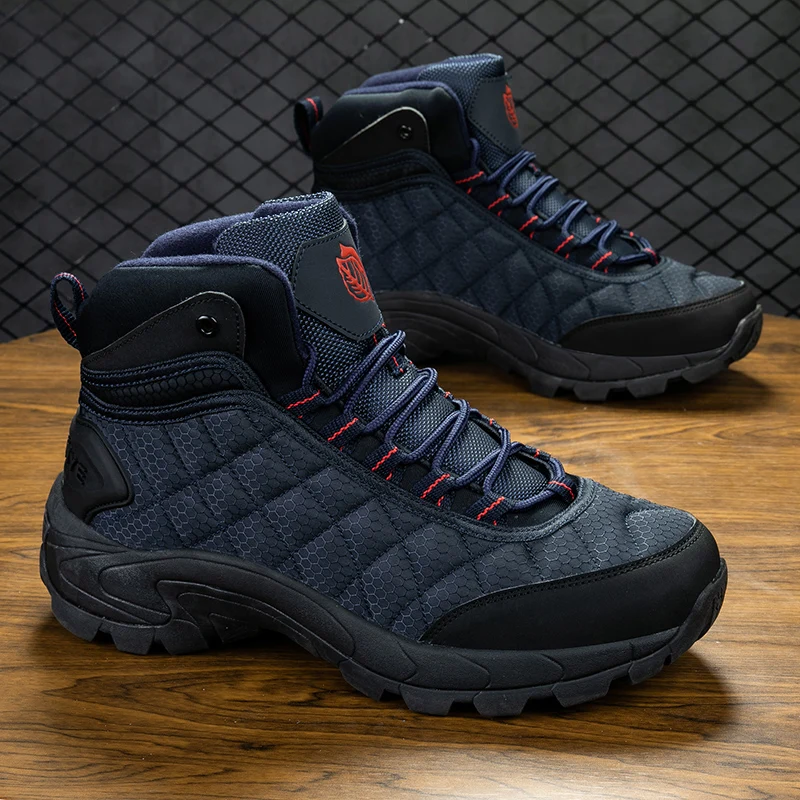 Hiking Shoes Men Winter Mountain Climbing Trekking Boots Top Quality Outdoor Waterproof Anti-slip Trekking Mountain Shoes