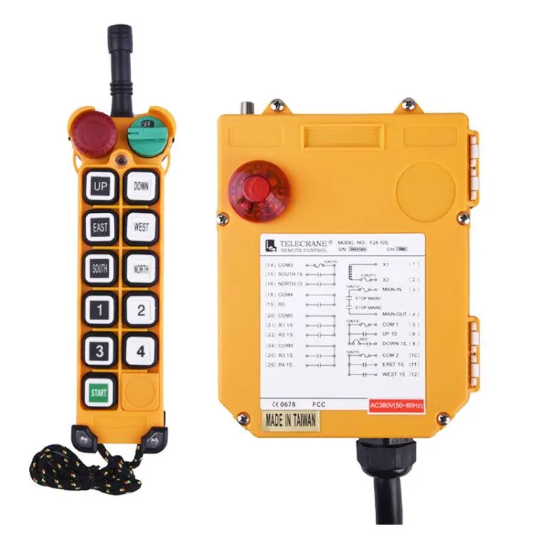 F24-10S Telecrane 10 single button industrial remote control radio crane remote control
