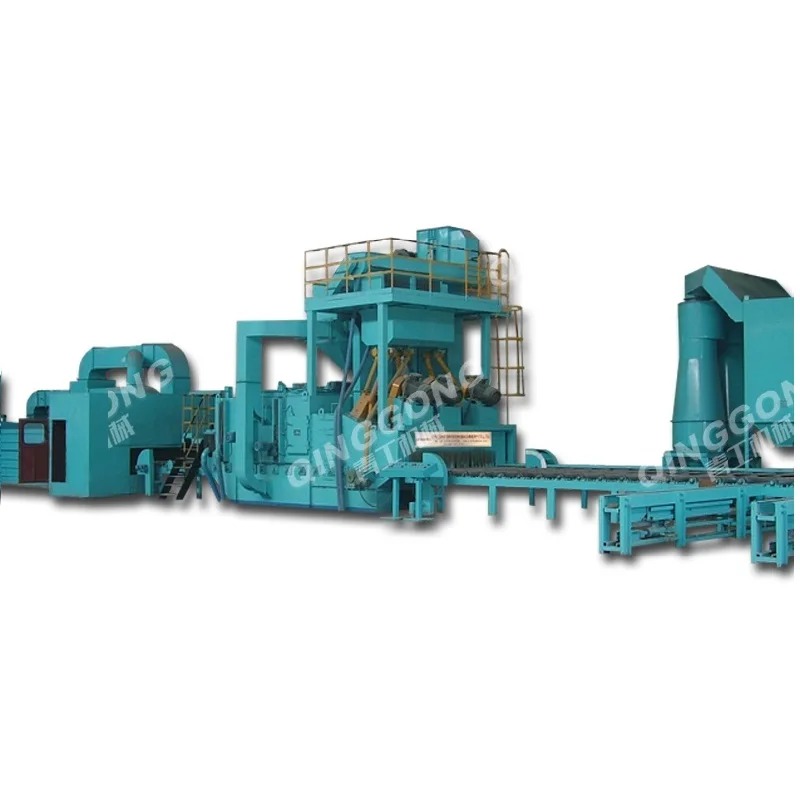 automatic steel section preservation line shot blasting and primary painting machine production line