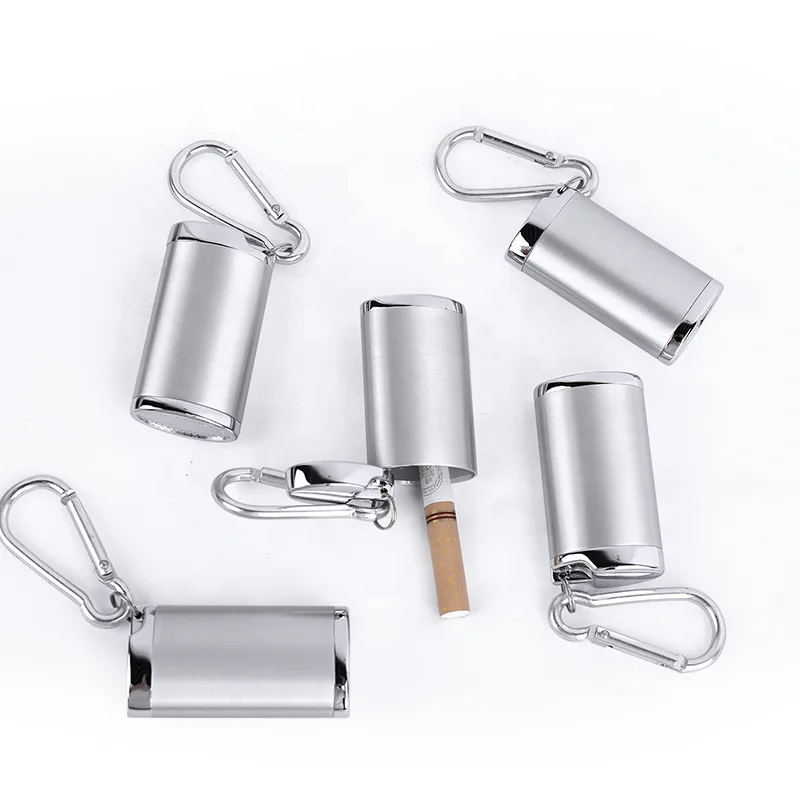 Customized Custom Logo Portable Metal  Ashtray Eco-friendly Small Pocket Outdoor with Lid Ashtray Cigar For Luxury Smoking Life