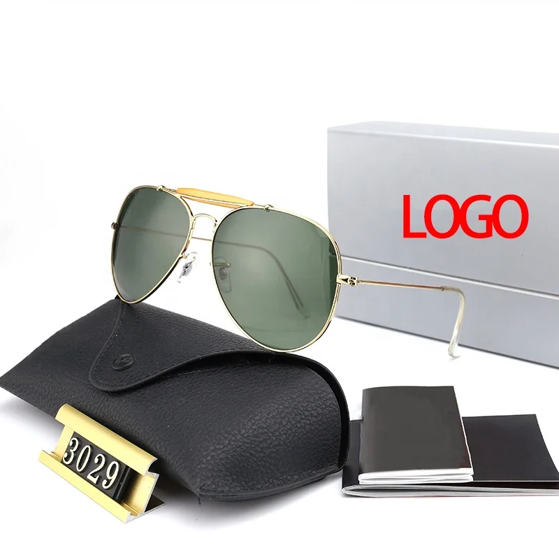 Classic Pilot Sunglasses Polarized 100% UV Blocking Gradient glass lens for Men Women Driving Sun glasses