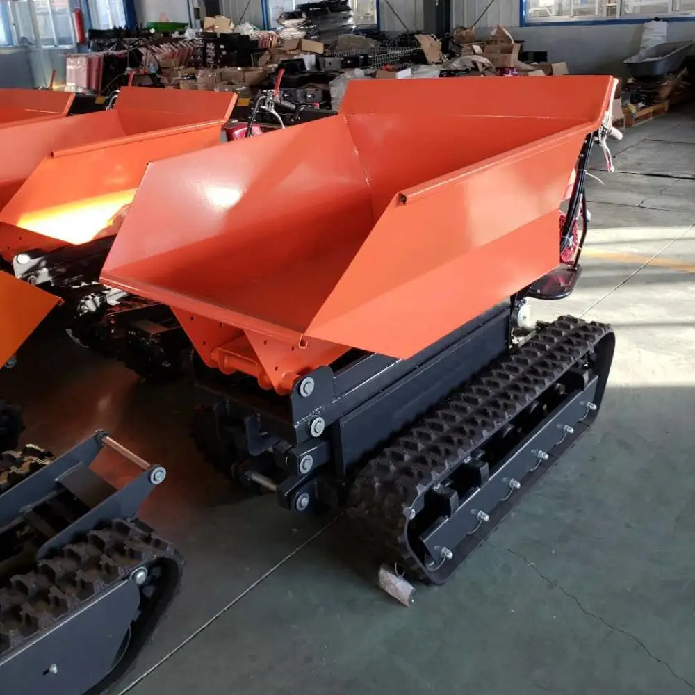 handy mini transporter hydraulic tip 500kg mini track dumper