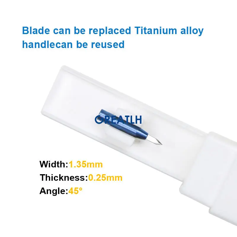 hair transplant blade Titanium  surgical Instrument Sapphire Blades Knives Sapphire Blade