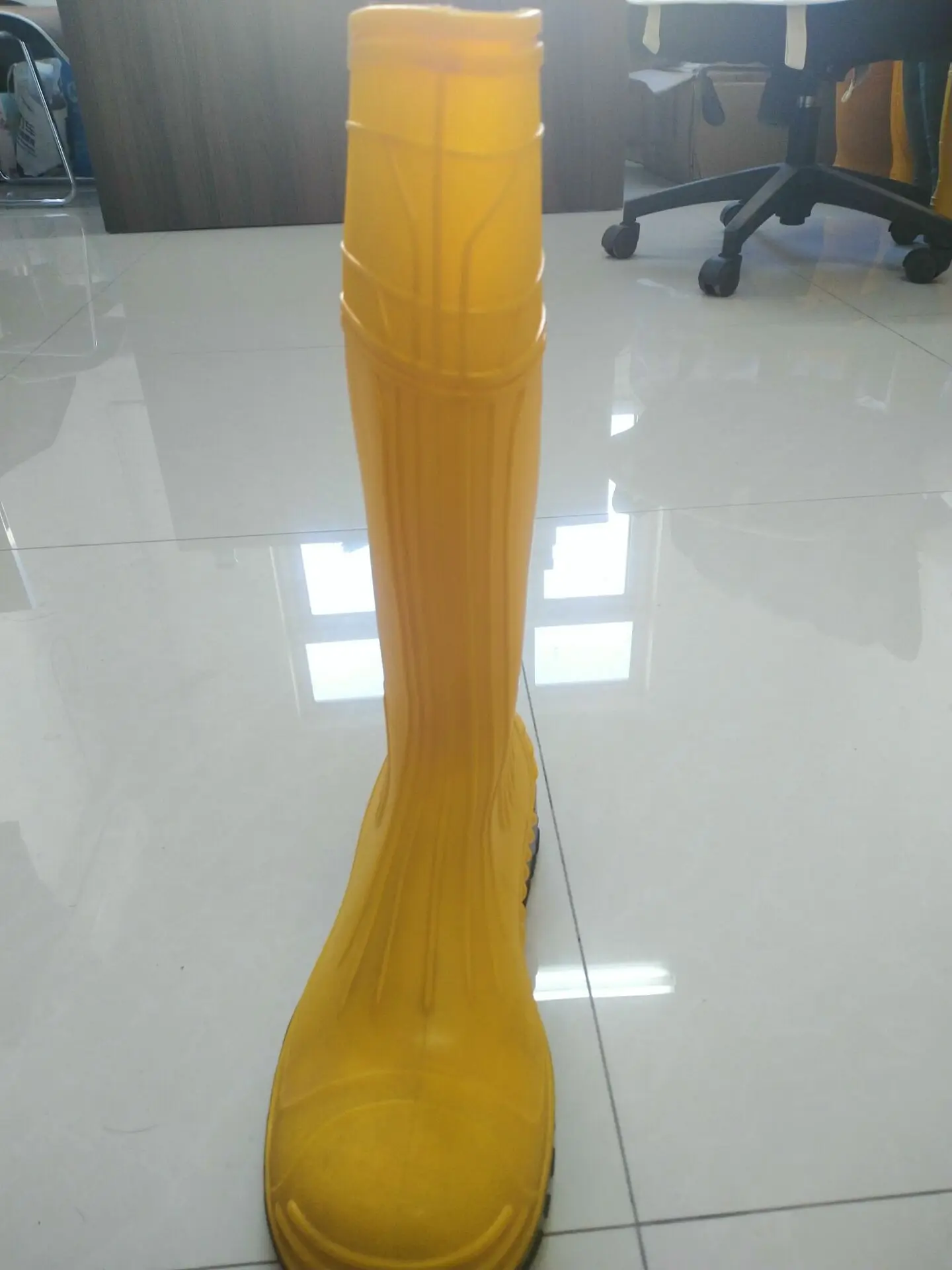 high quality wholesale industry use waterproof  rubber men work 100%PVC steel toecap steel plate safety rain boots