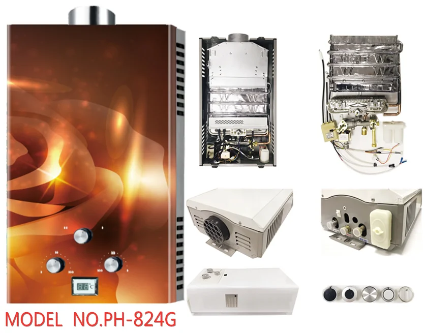 
Water Heater Gas With Shower Head Kit Boiler 18l 36kw Hot Steel Wall Stainless Power Storage Sales 