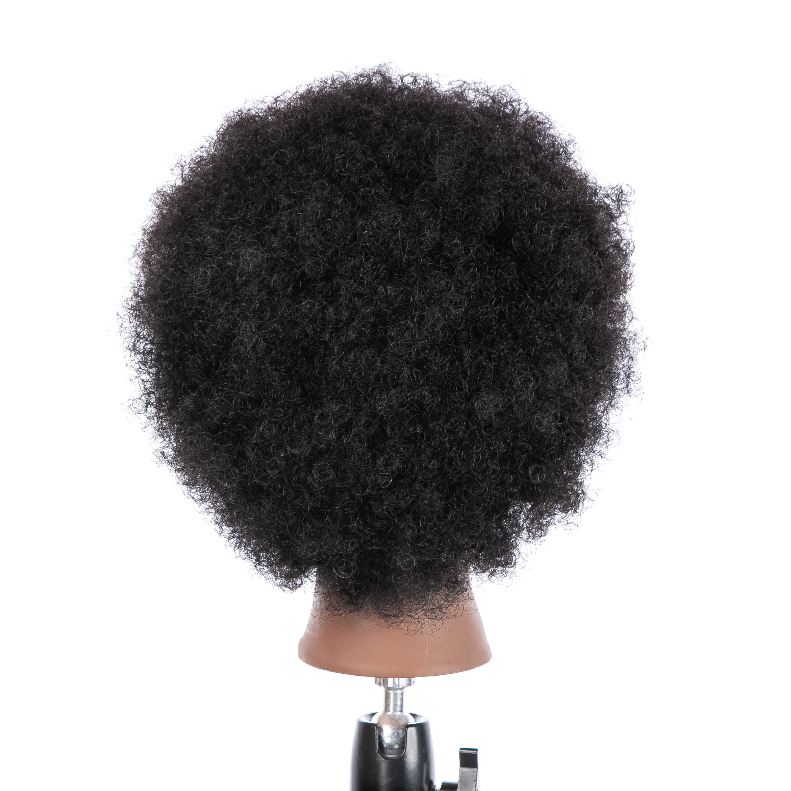 Cosmetology 100% human hair doll head african american salon practice hairdresser training mannequin dummy doll head