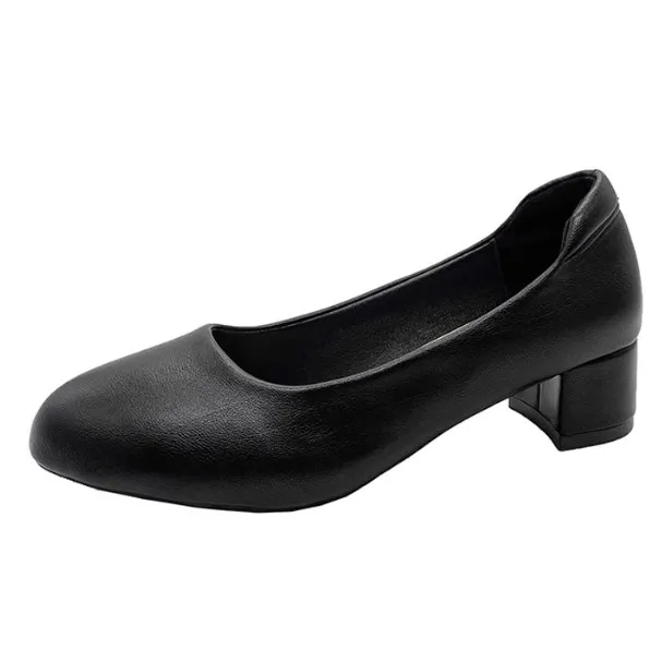 UP-5365r 42 43 Large Size Chunky Block High Heel Sandals Female Dress Pumps Slingback Work Office Shoes