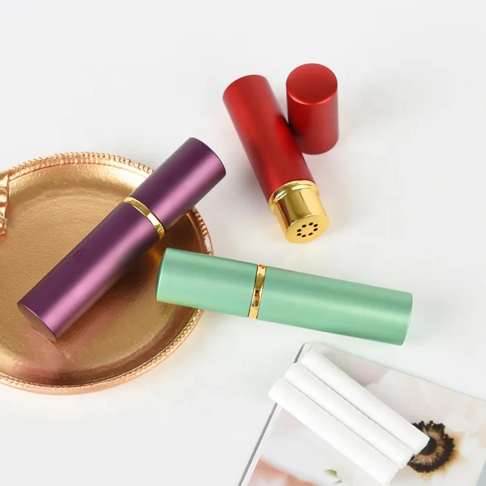 Essential Oil Aromatherapy Blank Nasal Inhaler Tube Bottles Refill Metal Aluminum inhaler