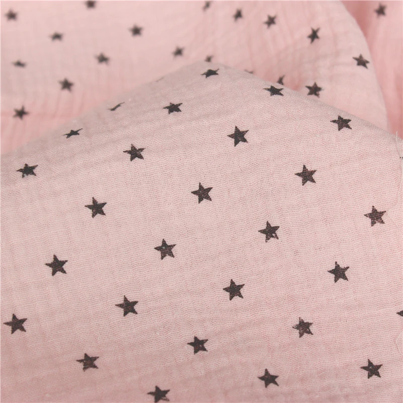 Plaid 70%bamboo 30%cotton Printed Gauze For Baby Bamboo Fiber Fabric