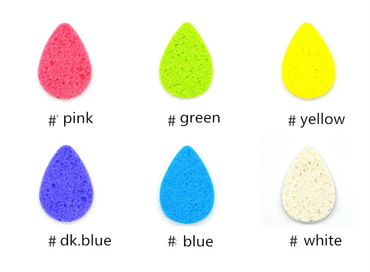 Hot Sale Water-drop Shape Natural Cellulose Sponge Natural Wooden Pulp Material Kitchen Cleaning