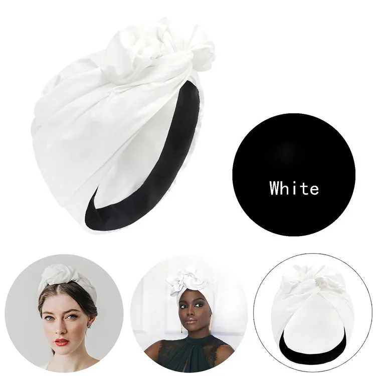Fashion Ladies Cross Head Scarf Hat Retro Women Head Turban Hats 2022