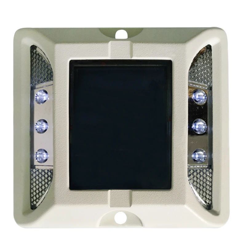  Solar Road Stud HOAN Aluminum LED Driveway Underground Street Garden Traffic Deck Marker Light Yellow Green Waterproof