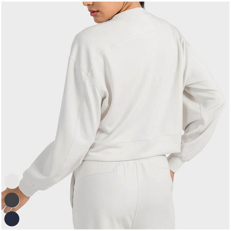 Wholesale Women Clothing High Quality Quick Dry Sweatshirt Custom Long Sleeve Sweatshirts Crewneck Pullover Sweatshirt For Women