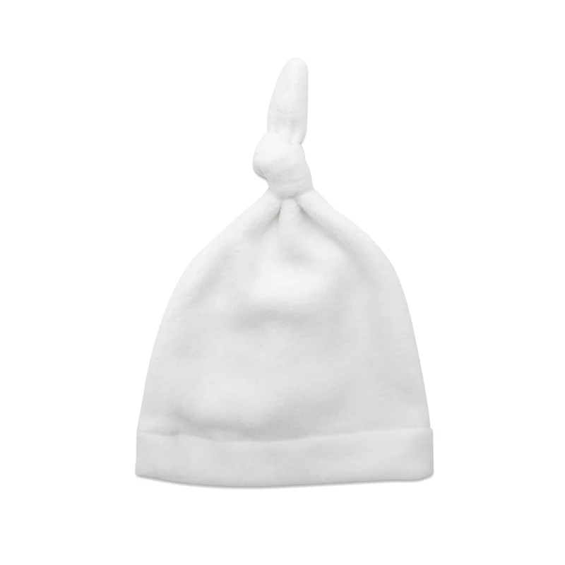 Yinsa YMZ001 Custom Personalized Winter warm Gift Infant Baby Fleece Cap White Sublimation Beanie Hat and mitt