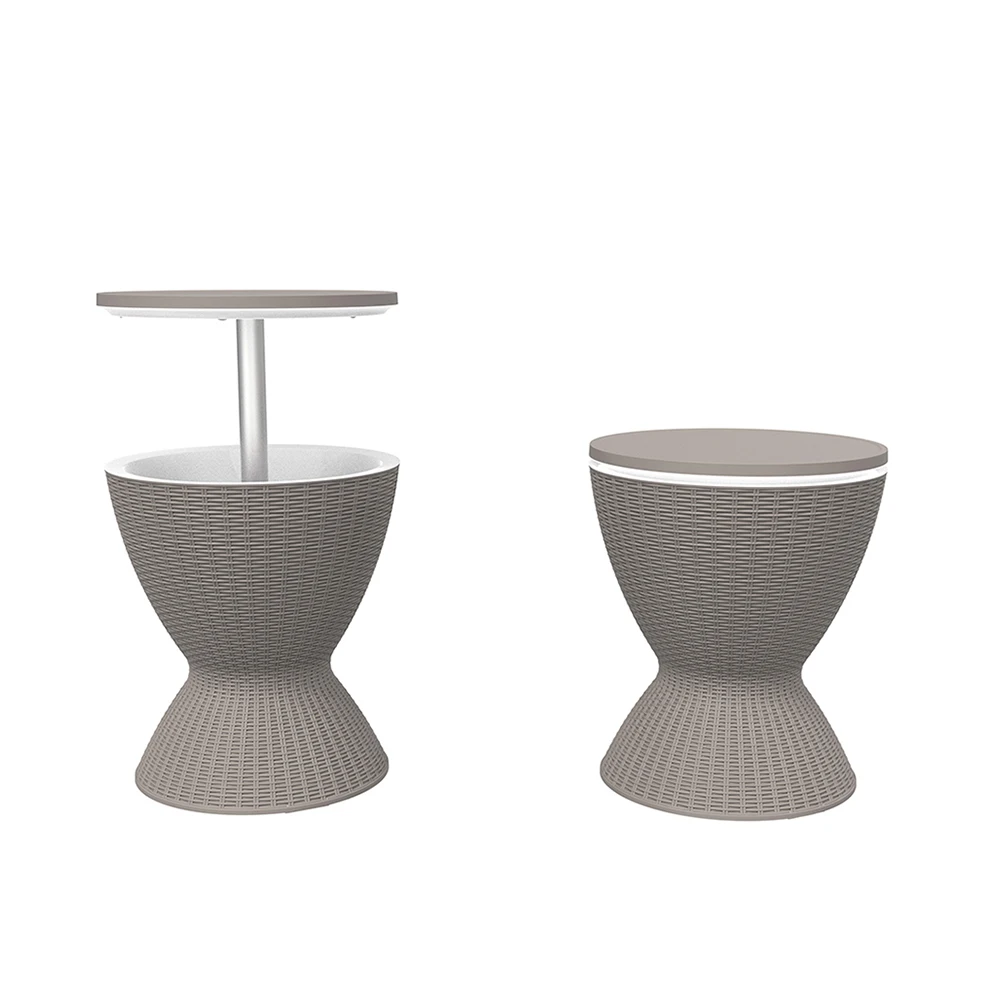 Patio Ice Bucket Outdoor Beach Drinks Cocktail Cool Bar Side Table Cooler