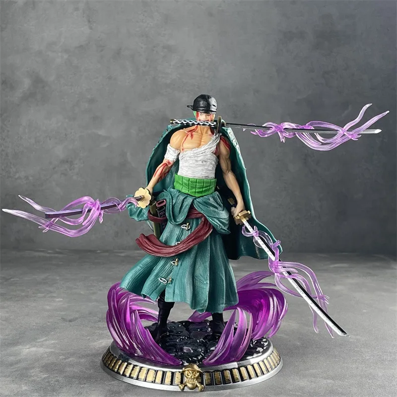 hot selling 21cm Action Figures japan Manga One Pieces Roronoa Zoro Kimono Three knife flow Decoration Collection