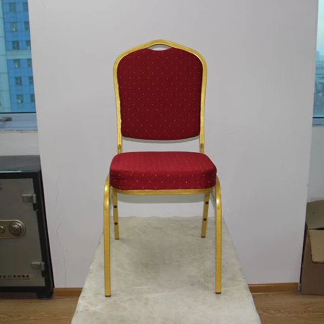 Wholesale Modern Luxury Cheap Used Upholstered Gold Chrome Frame Stacking Event Furniture Banquet Hall Chairs For Sale