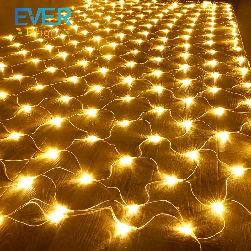 Waterproof Holiday Garden Blue And White Led Net Lights Wire For Weddings For Trees Trunk On Ceiling