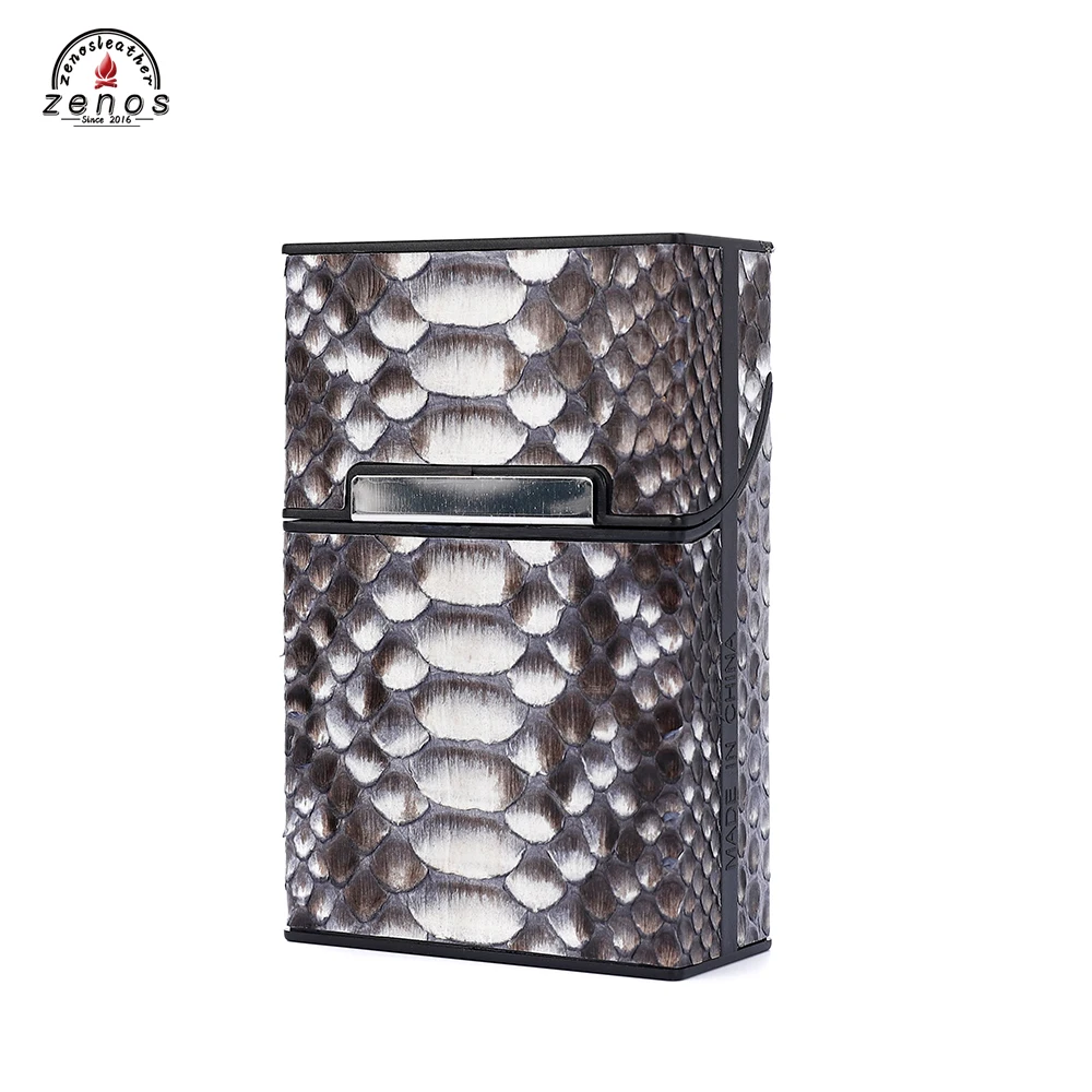 Zenos Custom Color Logo Luxury Animal Print Travel Humidor Box Portable Cigar Case / Humidifier Cigar Cover
