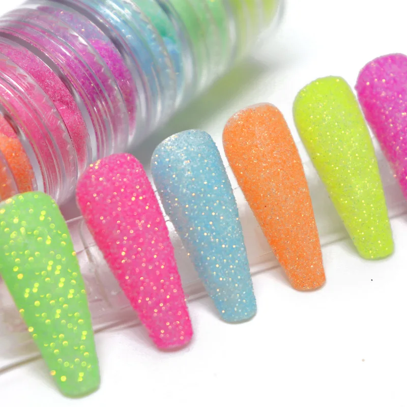 6 Colors Conjoined Bottled Cosmetic Festival Glitter Nail Sequins Powder for Nail Art Body and Crafts