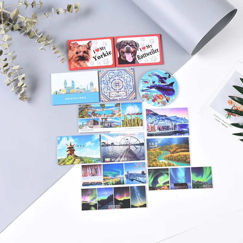 Custom Country City Tinplate Fridge Magnet Tourist Souvenir Gift Metal Tin Refrigerator Magnet