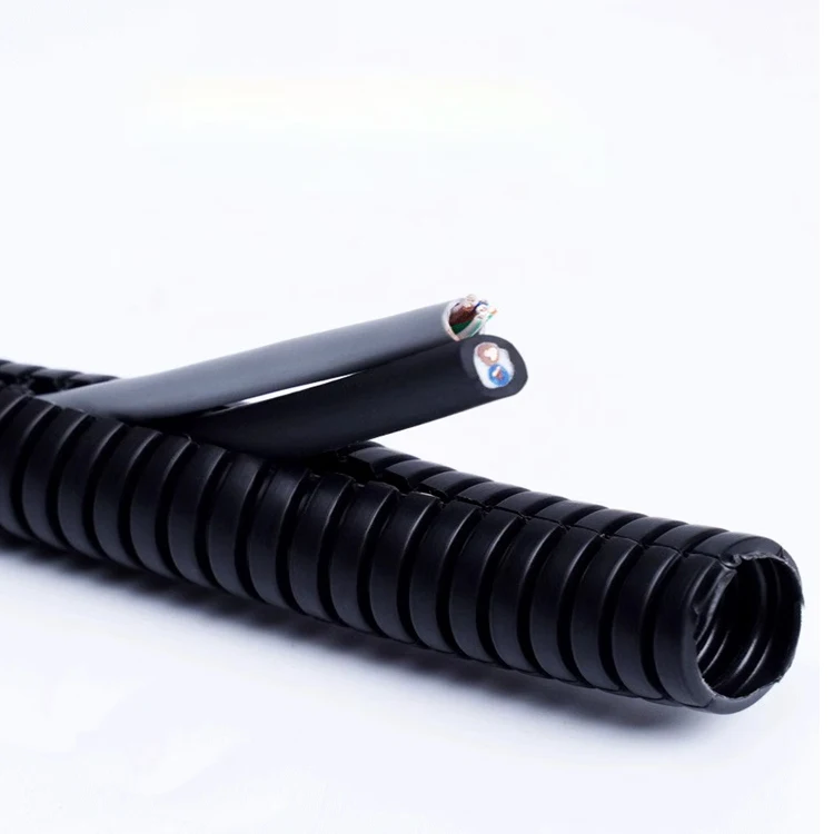 PP Customizable Color Thermoplastic Extrusion Process Corrugated Pipe Discharge Spiral Duct Flame Retardant Hose