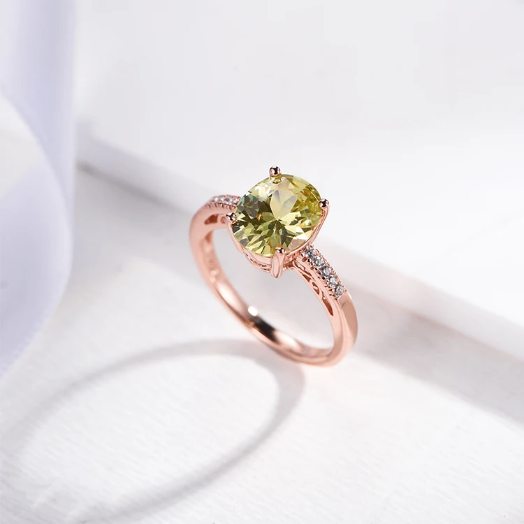 
Rose Gold plating jewelry Sterling silver 925 CZ stones rings for woman 