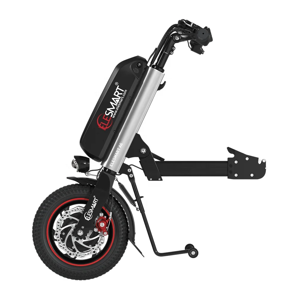 Elesmart Long-Term Durability12inch Wheel 500W Electric Wheelchair Handcycle Wheelchair Attachment With Dual Disc Brakes
