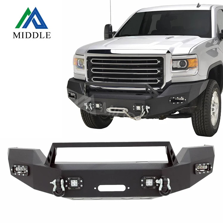 2021 Popular Hot Sell American Truck Stainless Steel Super Duty Front Bumper Bull Bar For 2015-2019 GMC SIERRA 2500