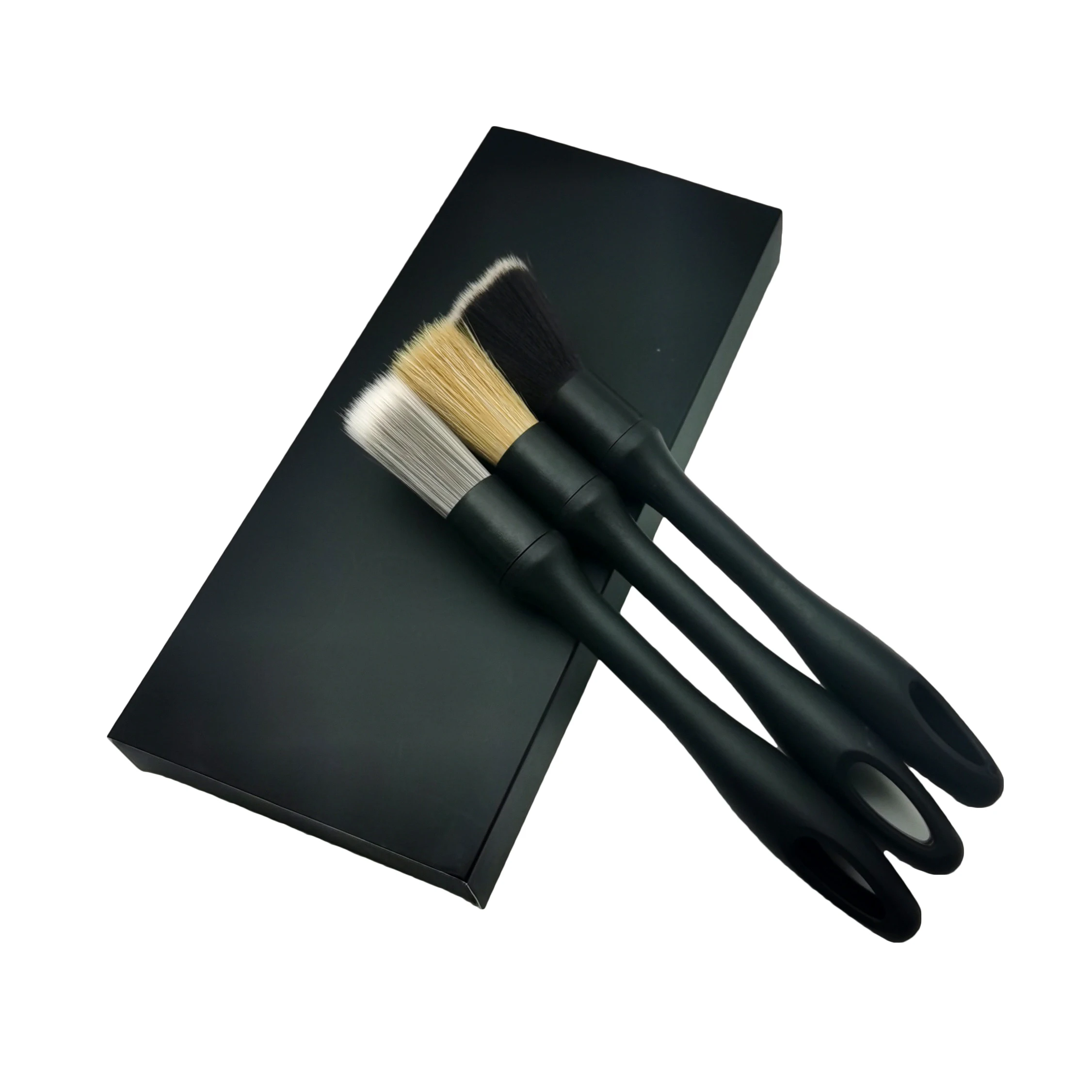 3pcs PP plastic  handle car wash brushes interior detail brush for auto car