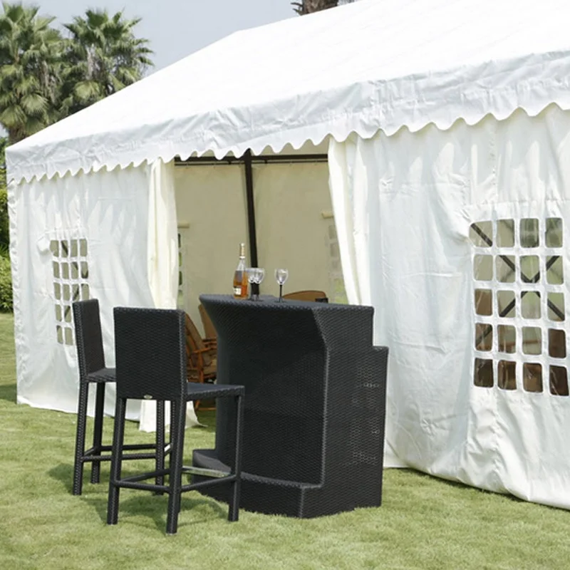 Outdoor Outside Round Resin Wicker Polyrattan Bar Counter outdoor bar counter