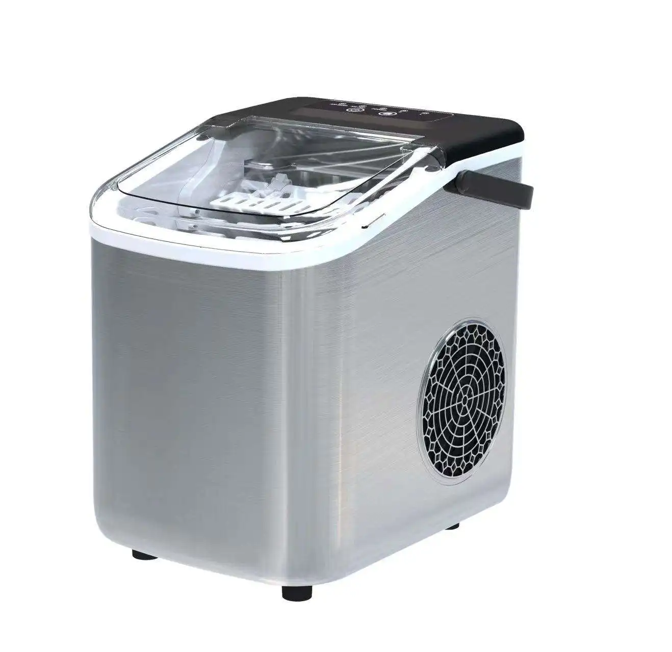 2024 New Wholesale Custom Portable Small Smart Appliances Ice Cube Maker Machine Mini Ice Making Machine with Scoop Basket