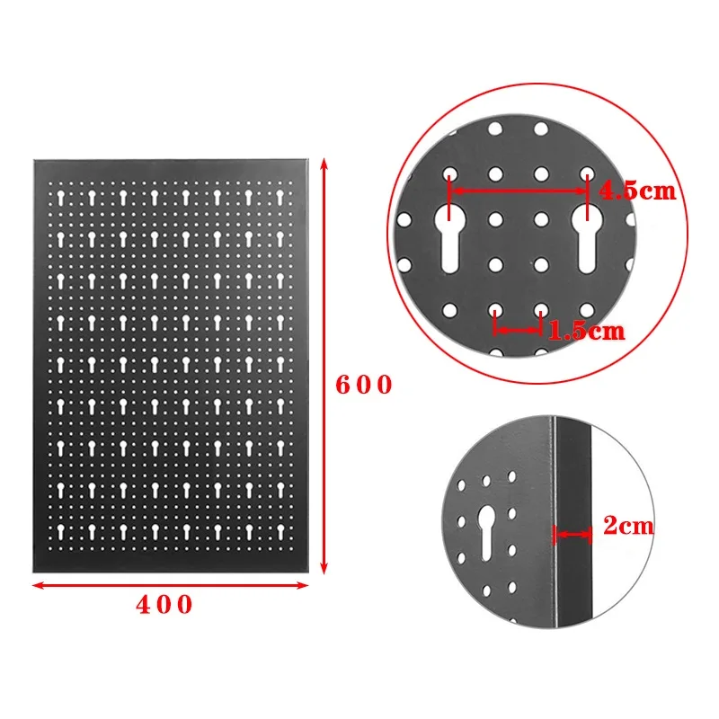 Metal Wall Ready Peg Board Heavy Duty Office Kit Tool Hanging Storage Organizer Holder Pegboard Table System