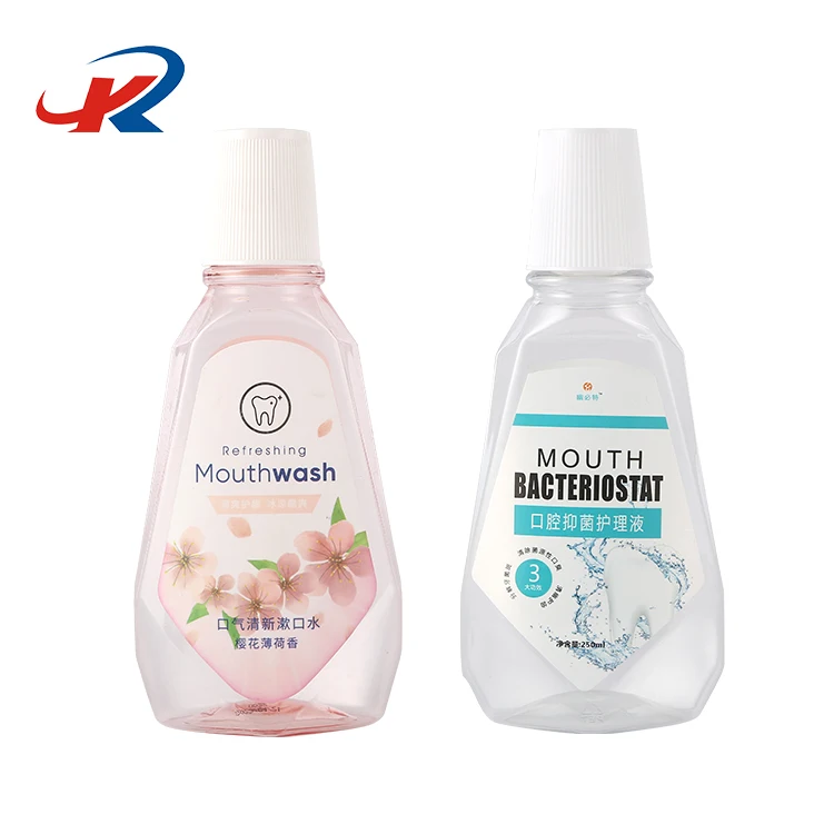 Hot Sale Cheap Logo Customized Mouthwash Pet 250ml Plastic Bottle With Cap