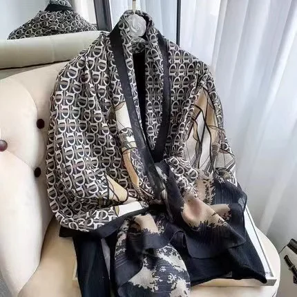 Новый элегантный женский модный весенне-осенний элегантный пляжный шарф с защитой от солнца