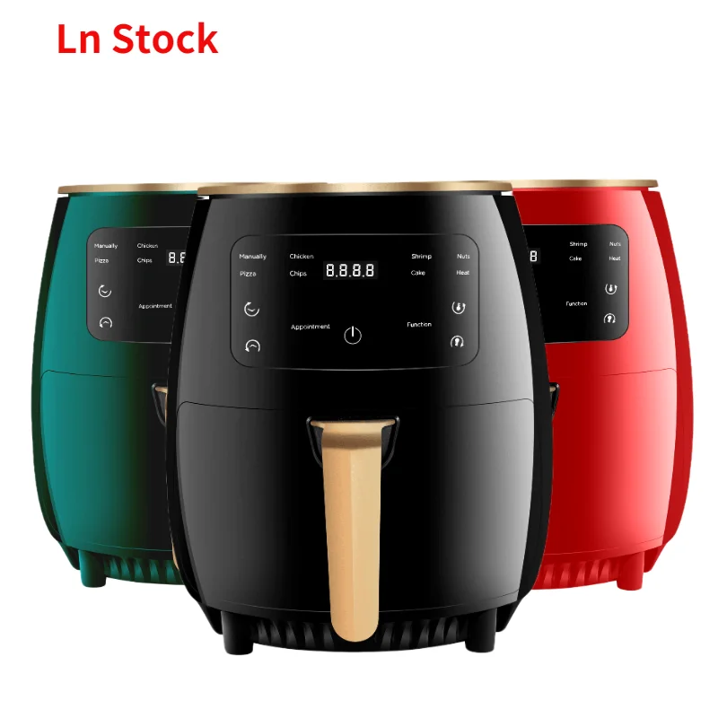 6L 2400W 2022 Smart Touch Screen розовый изготовленный на заказ без масла электрическая фритюрница горячего воздуха с двумя