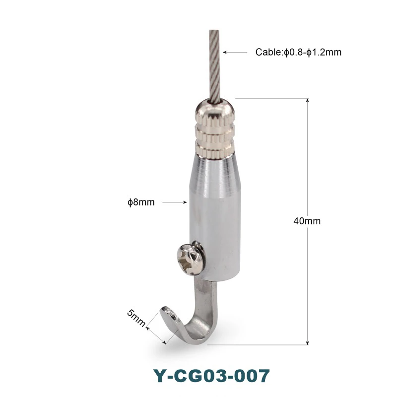OEM custom lighting hardware steel wire fasteners hanging system cable gripper for flower pot