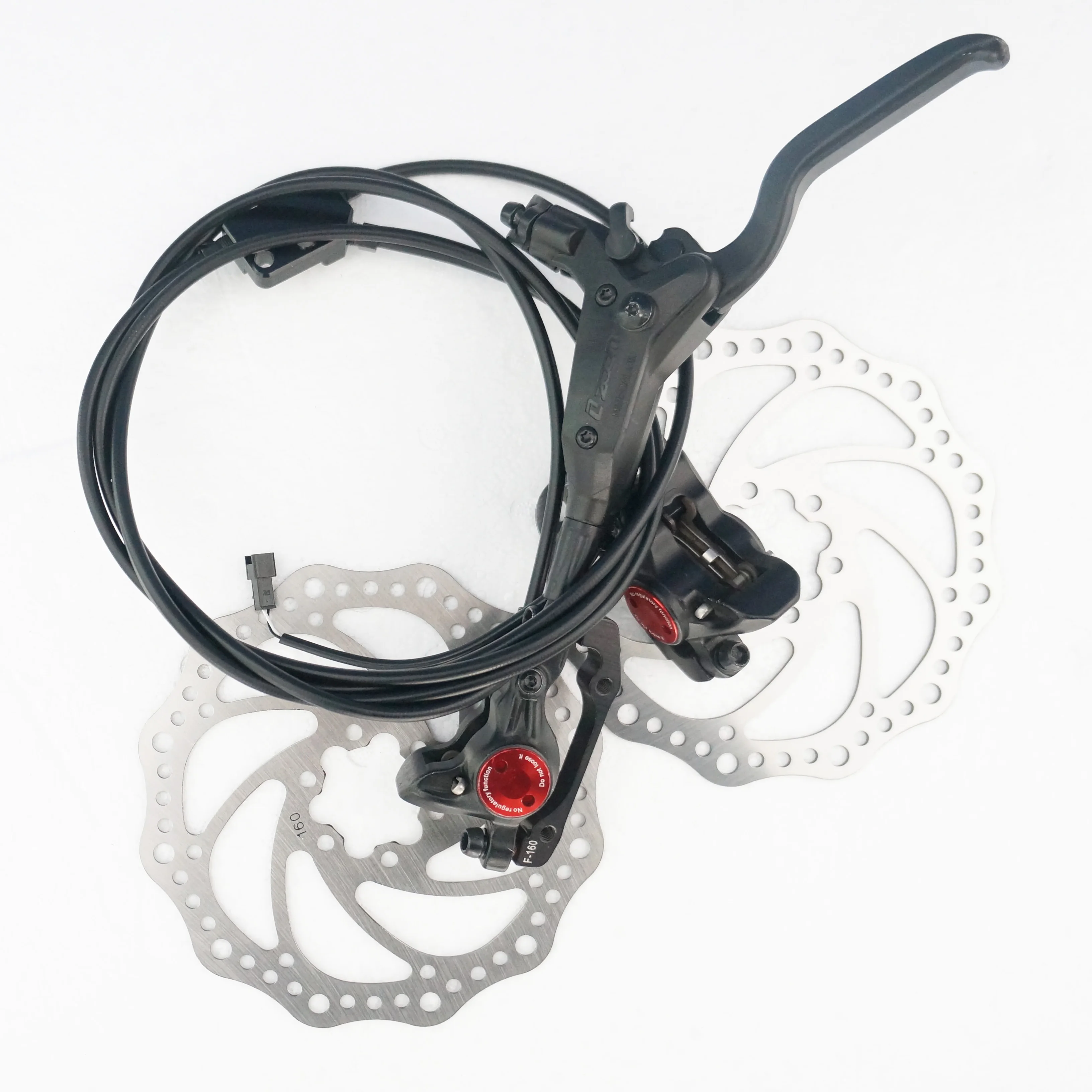 ZOOM Electric 3 Wheels Cargo Bike Trail Cycle Alloy Twins Dual Calipers Hydraulic Disc Brake With Locking Device